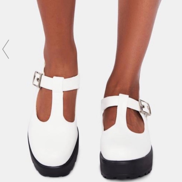 Dolls Kill Shoes - Dolls Kill X Koi White Sia Platform Mary Janes